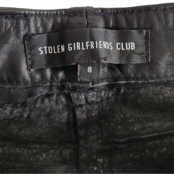 Stolen Girlfriends Club Leather Pants Size 8 - Picture 7 of 7